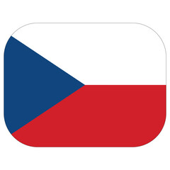 Flag of the Czech Republic in a rectangle shape