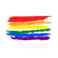 rainbow pride paint brush splash flag LGBTQIA