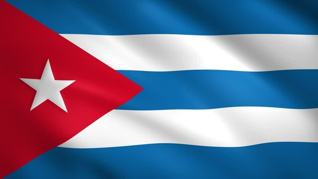 Cuba flag waving in the wind