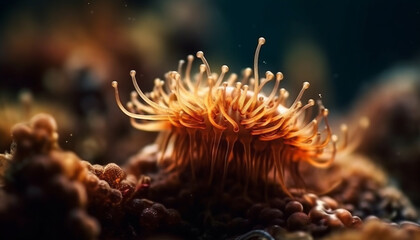 Naklejka na ściany i meble Colorful aquatic life thrives in Red Sea reef generated by AI