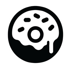 Donut icon vector illustration - high quality black style vector icons