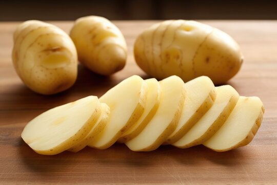 Sliced Raw Potato for Frying
