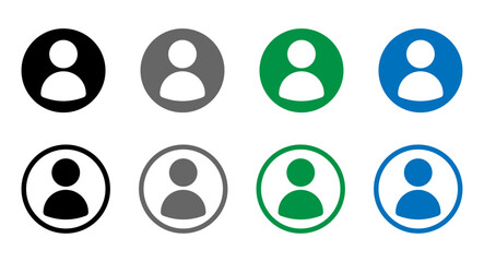 User avatar vector icon flat designs set