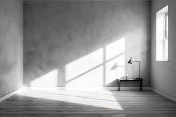 minimal empty white room