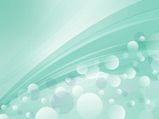 淡い色合いで汎用性の高い波しぶきと泡のイメージの抽象的な水玉背景_エメラルドグリーン