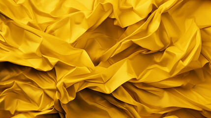 yellow crumpled paper texture. Generative ai
