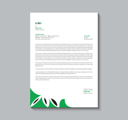 Professional letterhead template design flat minimal clean and elegant modern
