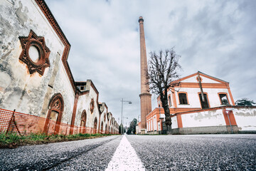 Historic worker village of Crespi d'Adda, Bergamo, Italy.