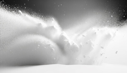 Abstract design of white powder explosion - 609087785