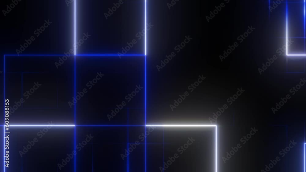 Fototapete Digital Lines Circuit animation lines moving in a loop information technology animated background Creating circuit board digital communication or network.