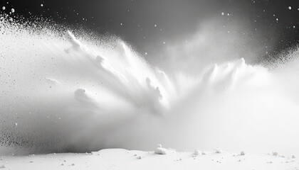 Abstract design of white powder explosion - 609088100