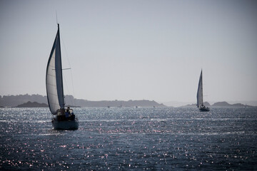 Bateaux en baie de Saint-Malo