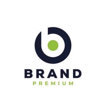 letter d p b initial logo concept hexagon