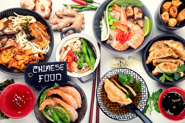 Chinese food, chinese traditional cuisine dishes.