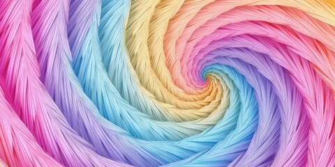 Abstract spiral swirl rainbow background. Generative AI