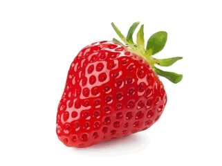 fraise, fruit, aliment, baie, isolé, rouge, frais