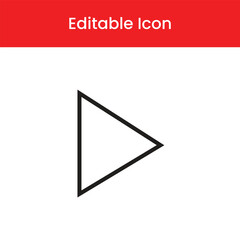Play button icon, Play button outline icon, Play button vector icon