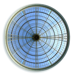 Glass see through ceiling in circle shape