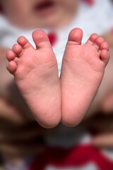 Fototapeta premium two little baby feet