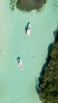 Aerial view of mangroves at Los Juanes in Morrocoy National Park, Venezuela. The Morrocoy National Park is located on the easternmost coast of Falc&oacute;n state on the central western coast of Venezuela. 