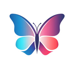 Colorful butterfly illustration, AI generated