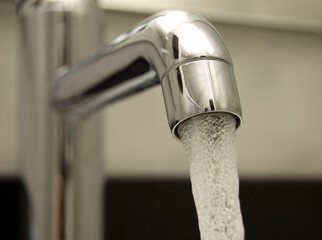 Water tap closeup