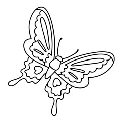 Coloring page - butterfly. Vector outline illustration