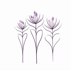 Elegant lilac illustration in vector format.