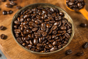 Fototapeta premium Organic Roasted Espresso Coffee Beans