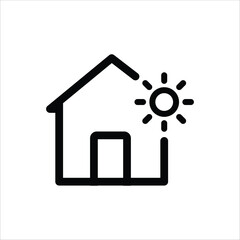 House icon user interface, House icon web, House line illustration.