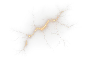 Lightning isolated transparency background.Generative AI - 609123999