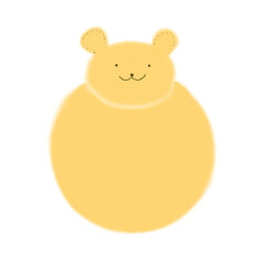 パステル風のクマさんのフレーム