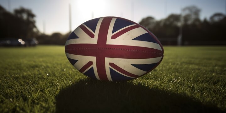 England flag on the American Football HD 8K wallpaper Stock Photography Photo Image
