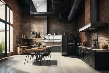 Kitchen industrial-style interior design