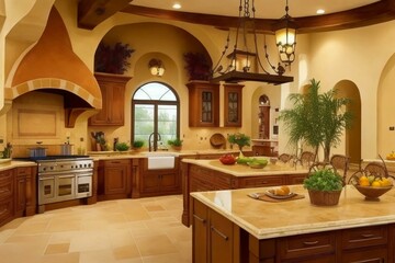 Kitchen mediterranean-style interior design