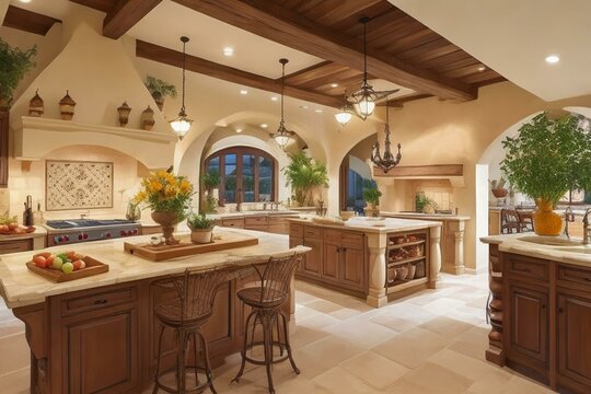 Kitchen mediterranean-style interior design