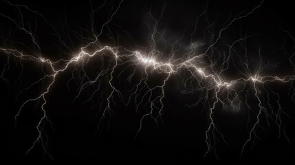 lightning in the night sky.generative ai