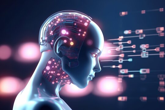 Artificial Intelligence, Knowledge Expertise Intelligence Learn. Technology and engineering. Online training banner, ai	