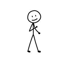 stickman Vector silhouette