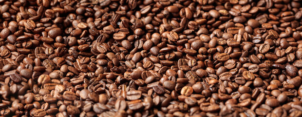 Coffee beans as background
