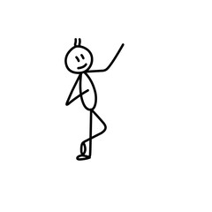 stickman Vector silhouette