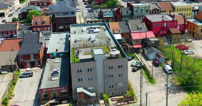 Aerial hyperlapse view of Thorold, Ontario, Canada 4K