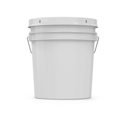 Plastic Bucket Oil Paint Glue Paste Cement Pail 3D Rendering