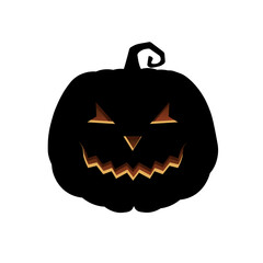 Halloween scary pumpkin Holiday cartoon concept