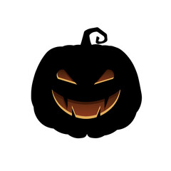 Halloween scary pumpkin Holiday cartoon concept