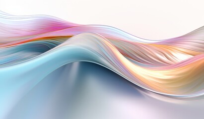 Colorful Wave with Delicate Materials: Light Gray and Pink Abstract Art. Generative AI.