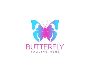 Fototapeta na wymiar Butterfly Premium Logo Design, Beautiful and colorful Abstract butterfly creative vector illustration.