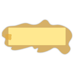 cute abstract yellow label shape