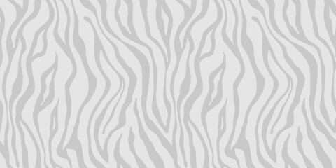 Fototapeta premium Tiger gray seamless pattern. Vector animal skin print. Fashion silver organic texture.
