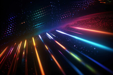 Abstract Colorful Rainbow Neon Background